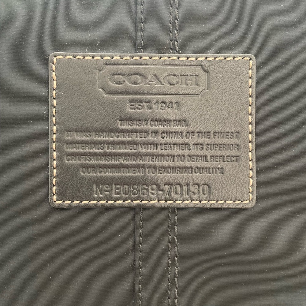 Coach Black Nylon Laptop Bag